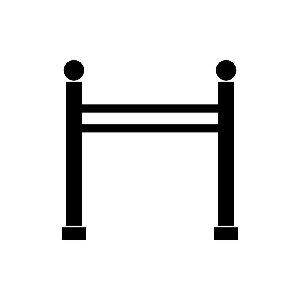 Equestrian fence icon on white background vector