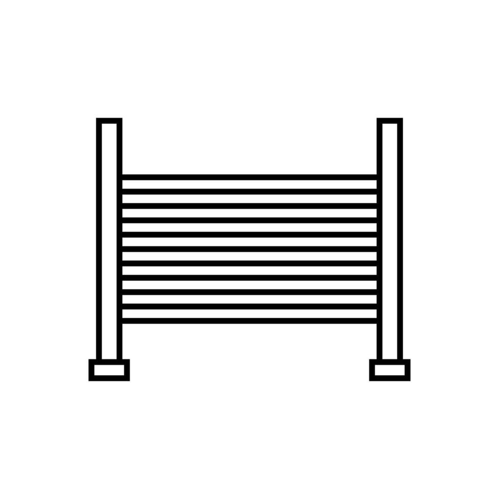 Fence gate icon on white background vector