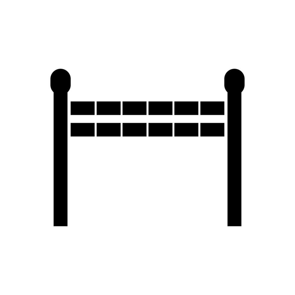 Equestrian fence icon on white background vector