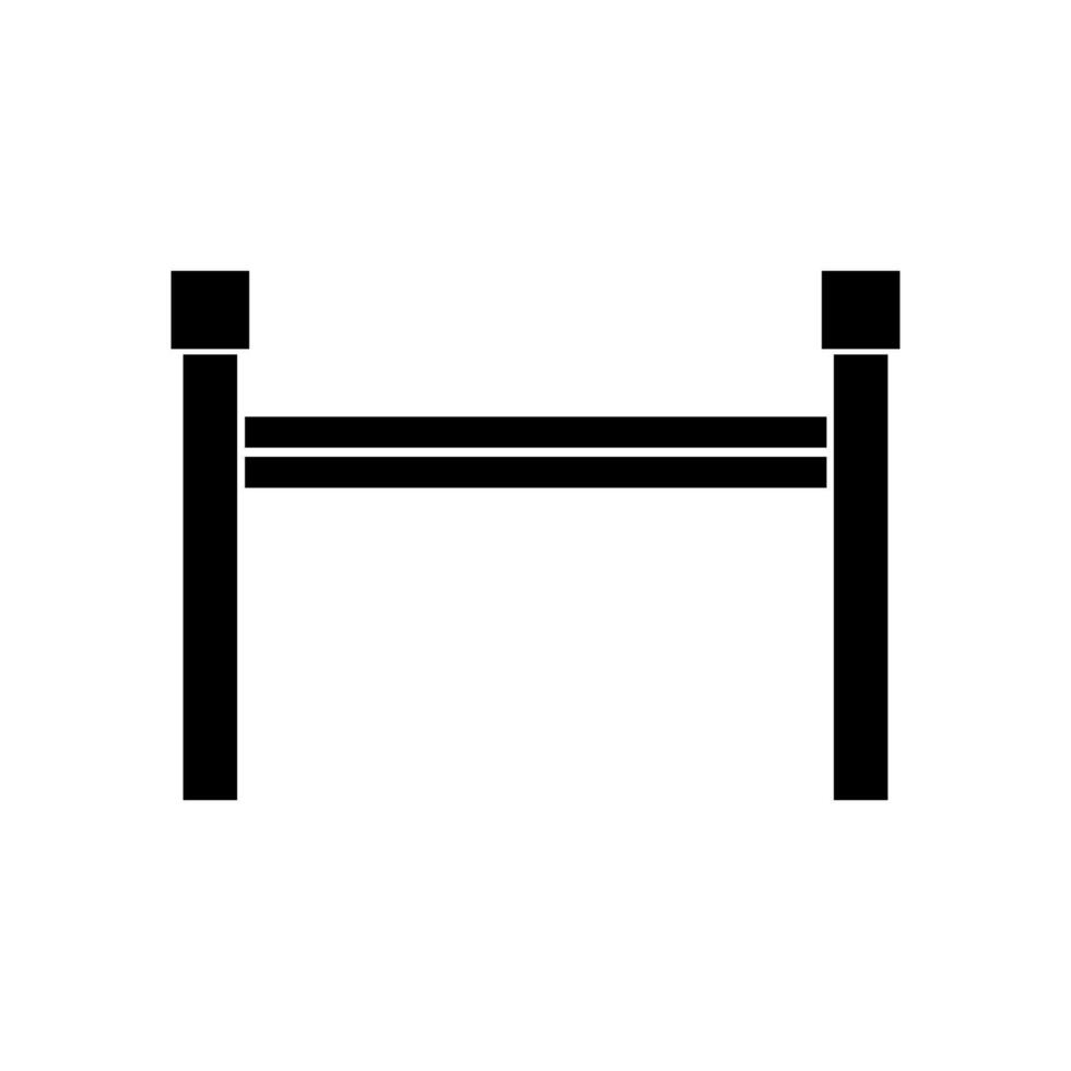 Equestrian fence icon on white background vector