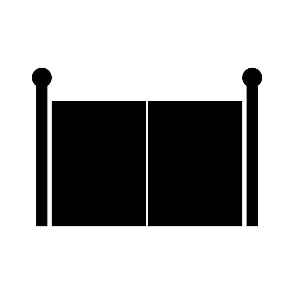 Fence gate icon on white background vector