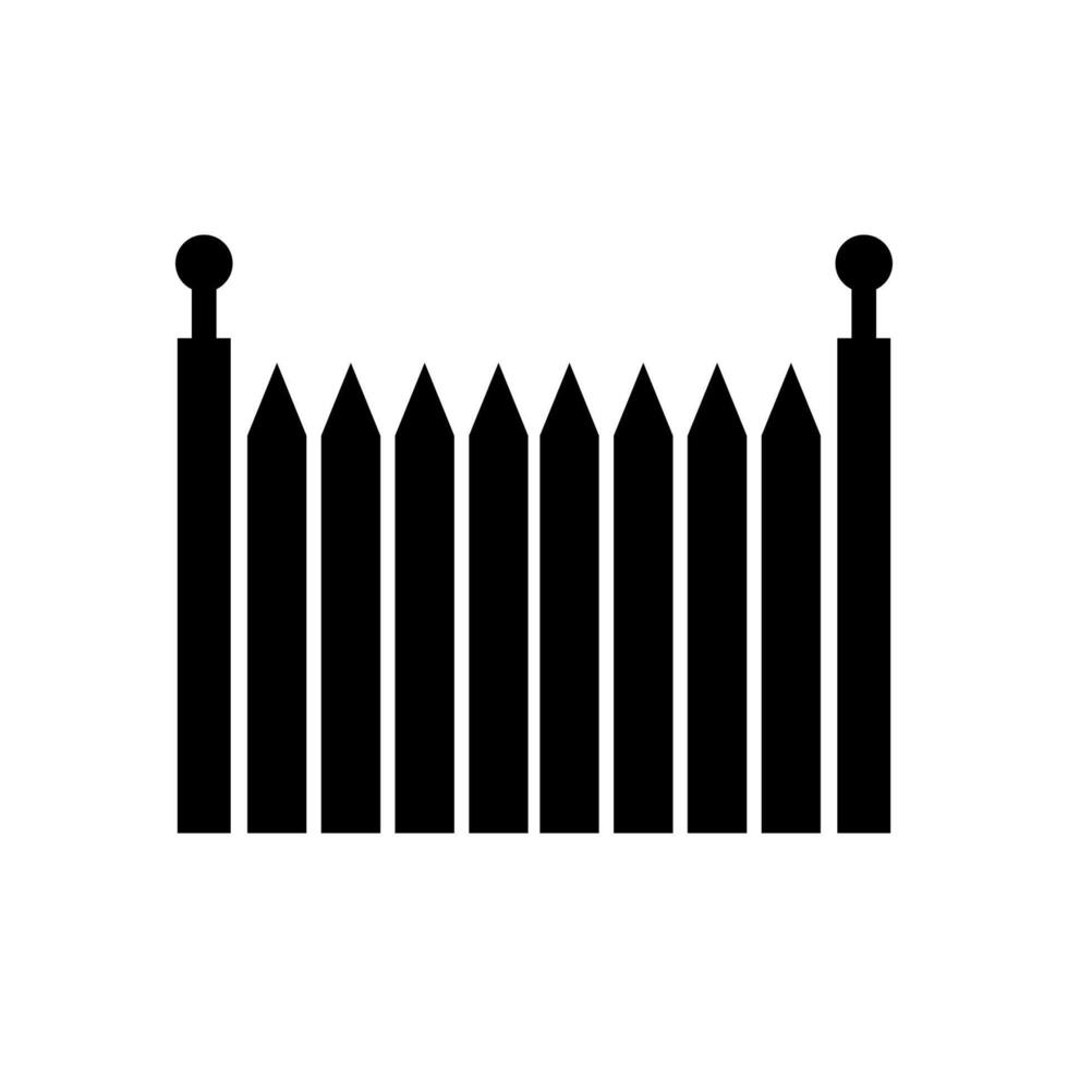 Fence gate icon on white background vector