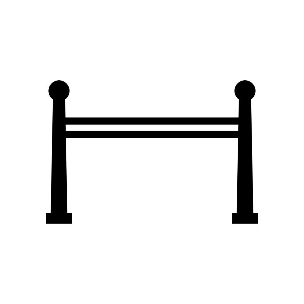 Equestrian fence icon on white background vector