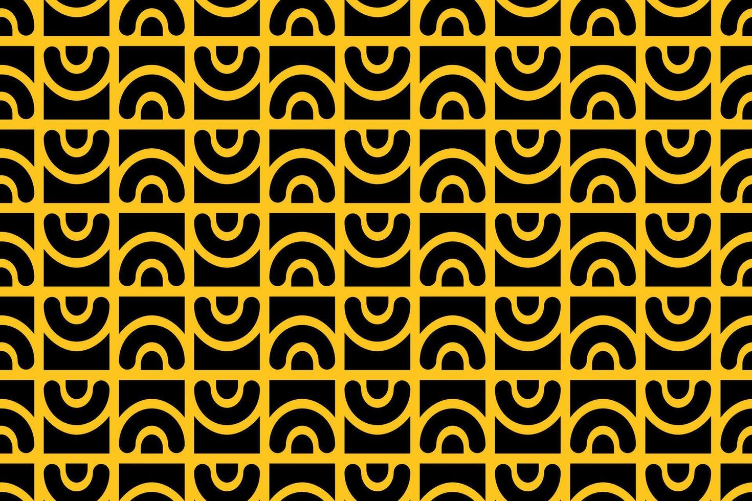 Abstract seamless geometric pattern in black and yellow colors. Simple minimalistic modern repeating pattern with flat geometric elements. vector