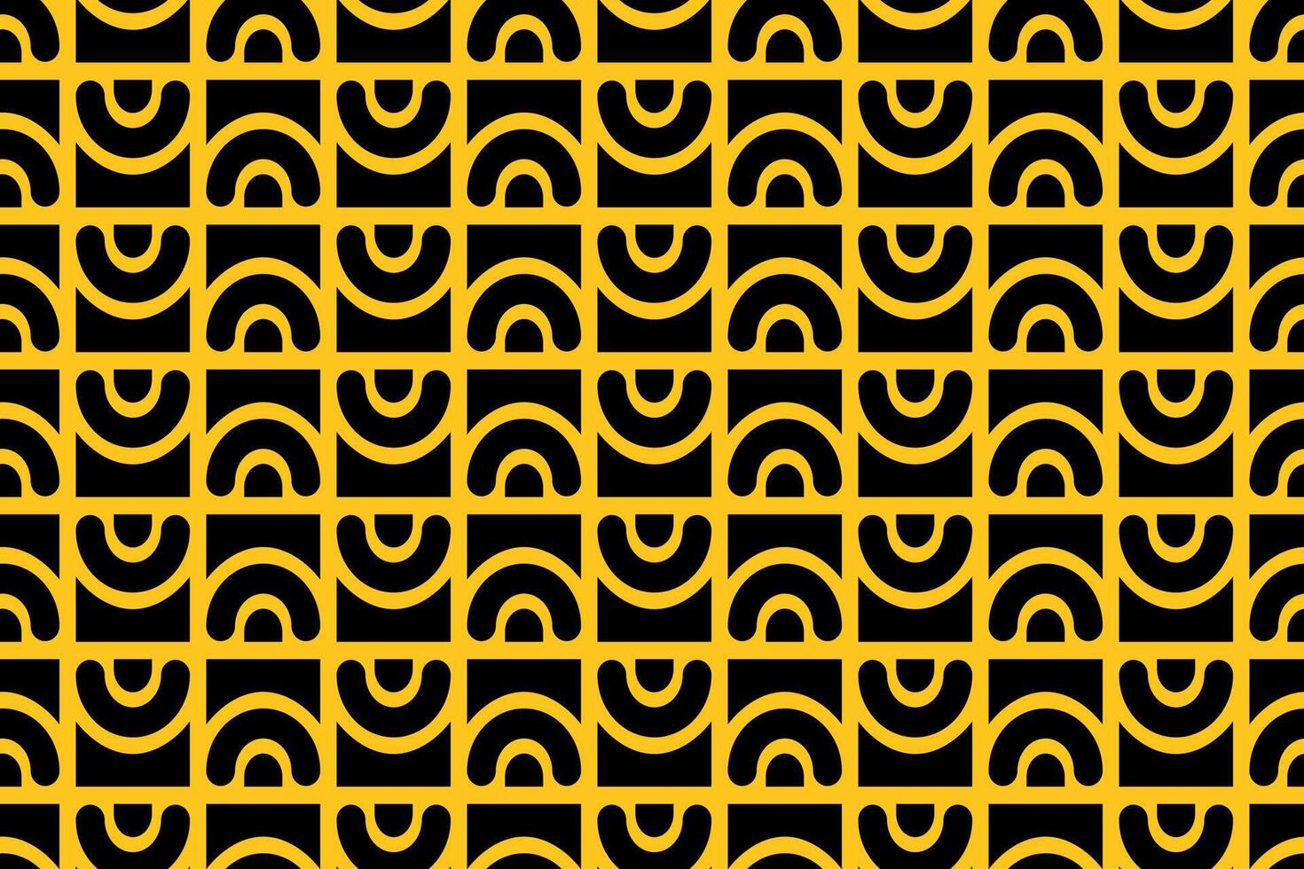 Abstract seamless geometric pattern in black and yellow colors. Simple minimalistic modern repeating pattern with flat geometric elements. vector