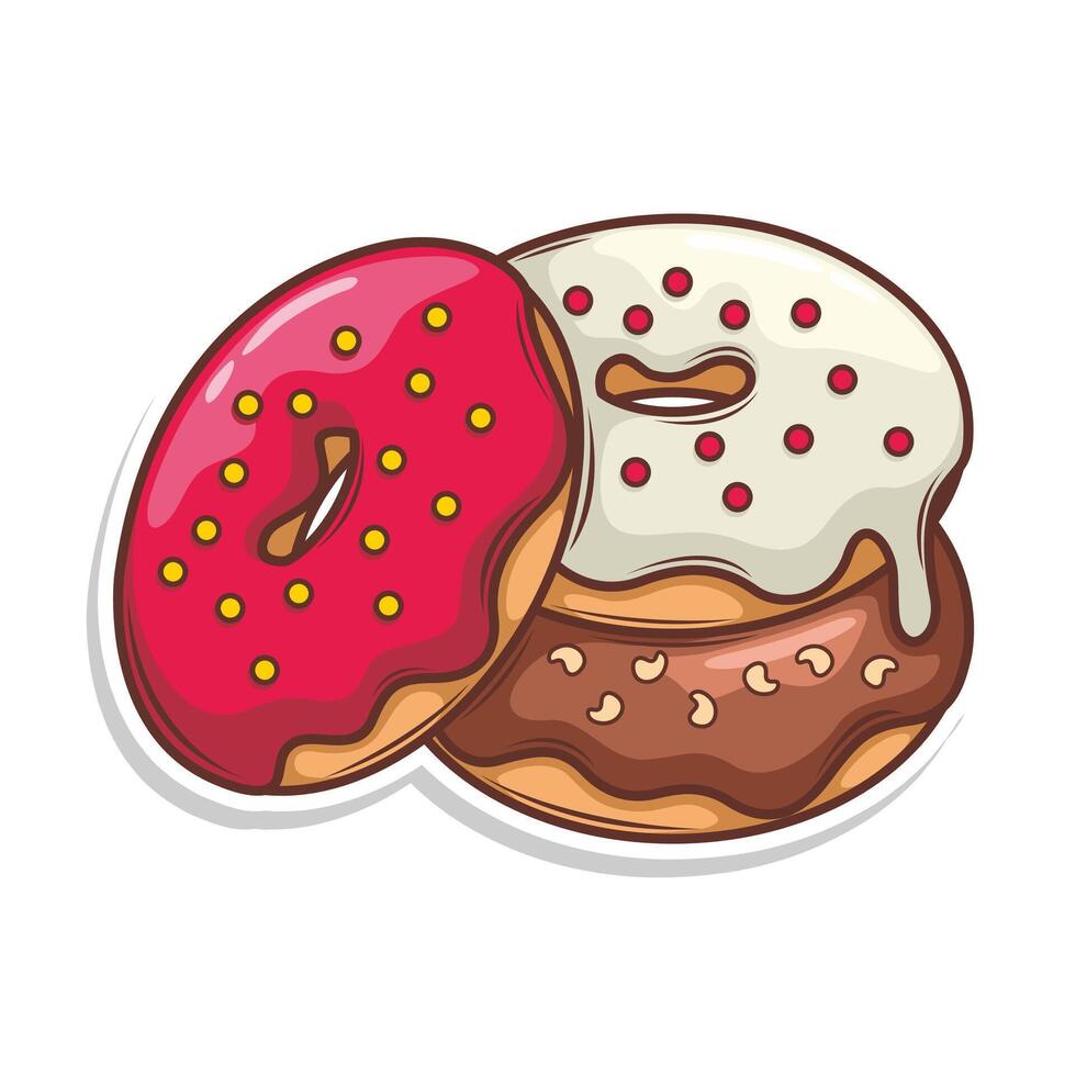 Delicious donut ilustration vector