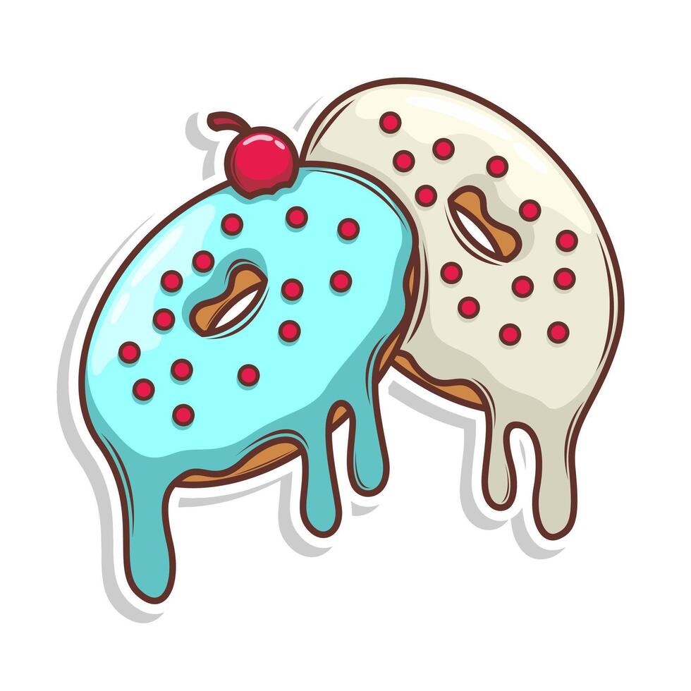 Delicious donut ilustration vector