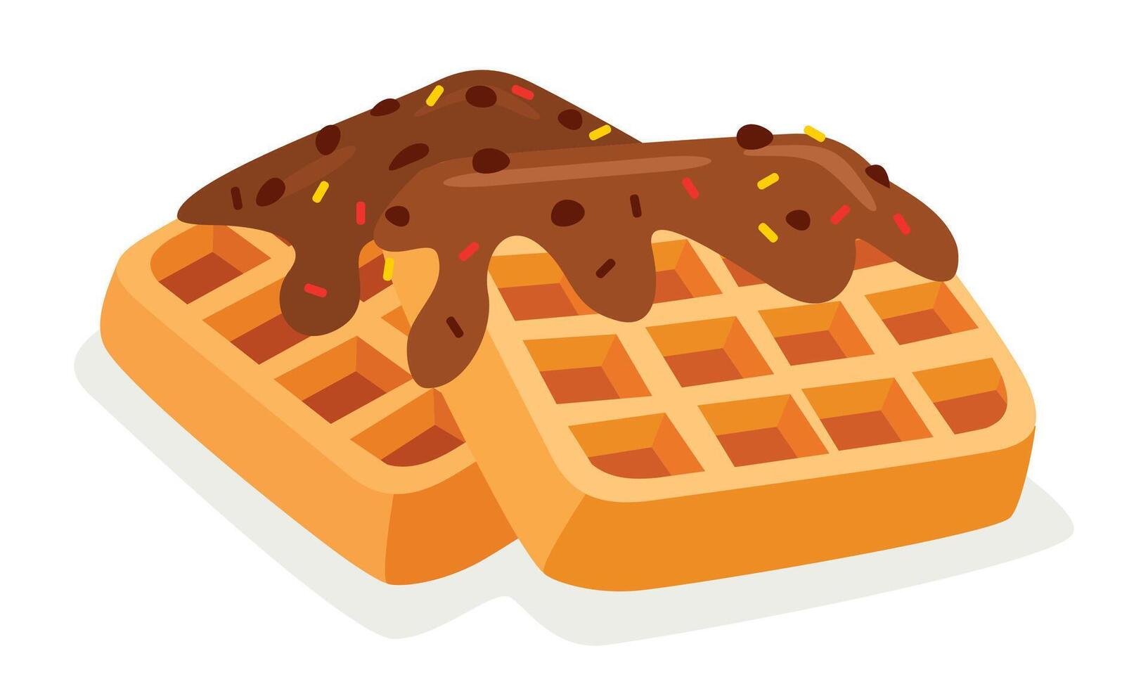 Drawing Of A Waffle vector