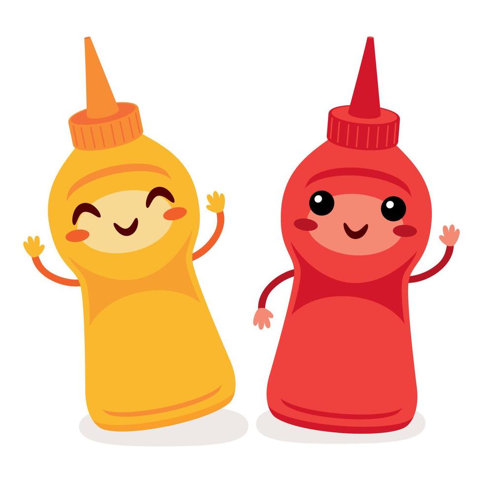 Mayonnaise And Ketchup vector