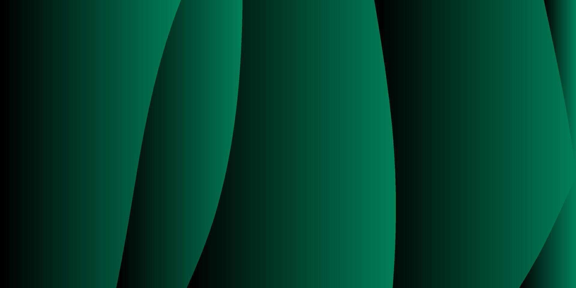 abstract gradient green elegant dark background with wave vector