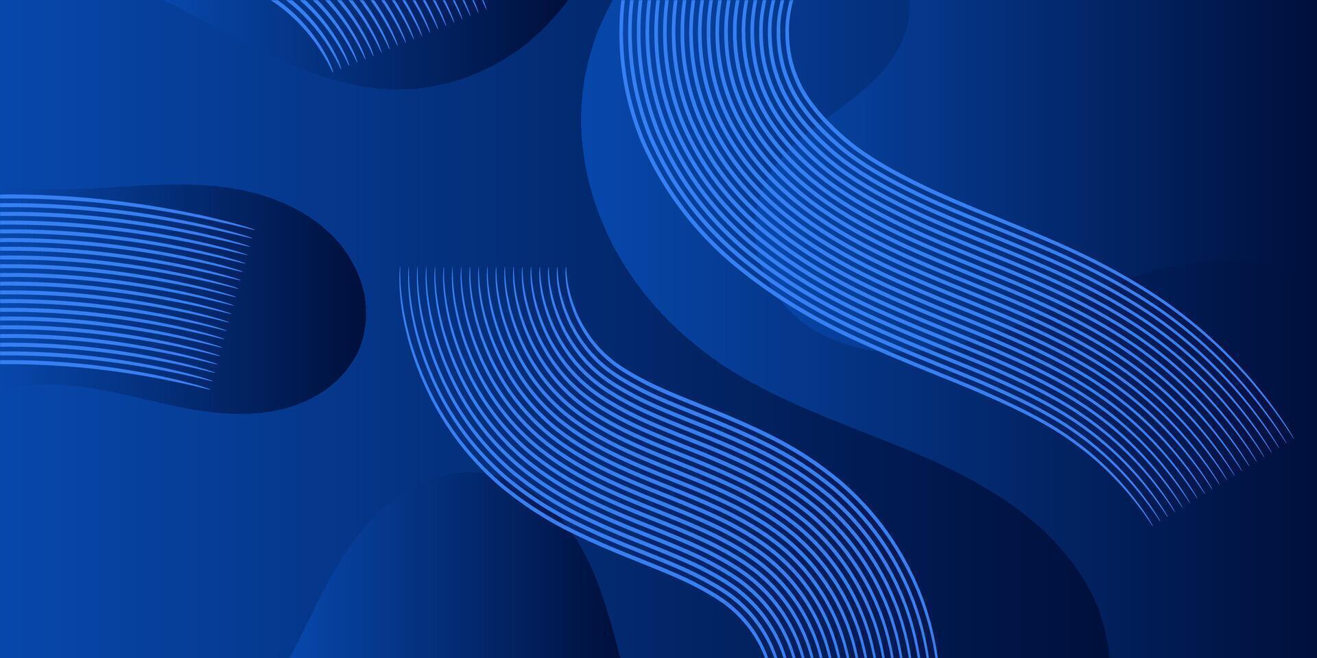 blue background with wavy abstract lines vector