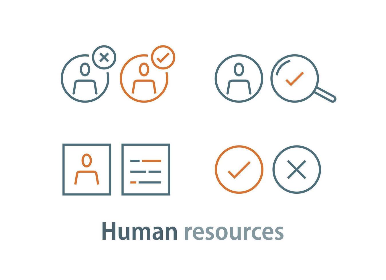 Recruitment service, human resources, choose candidate, fill vacancy, employment concept vector