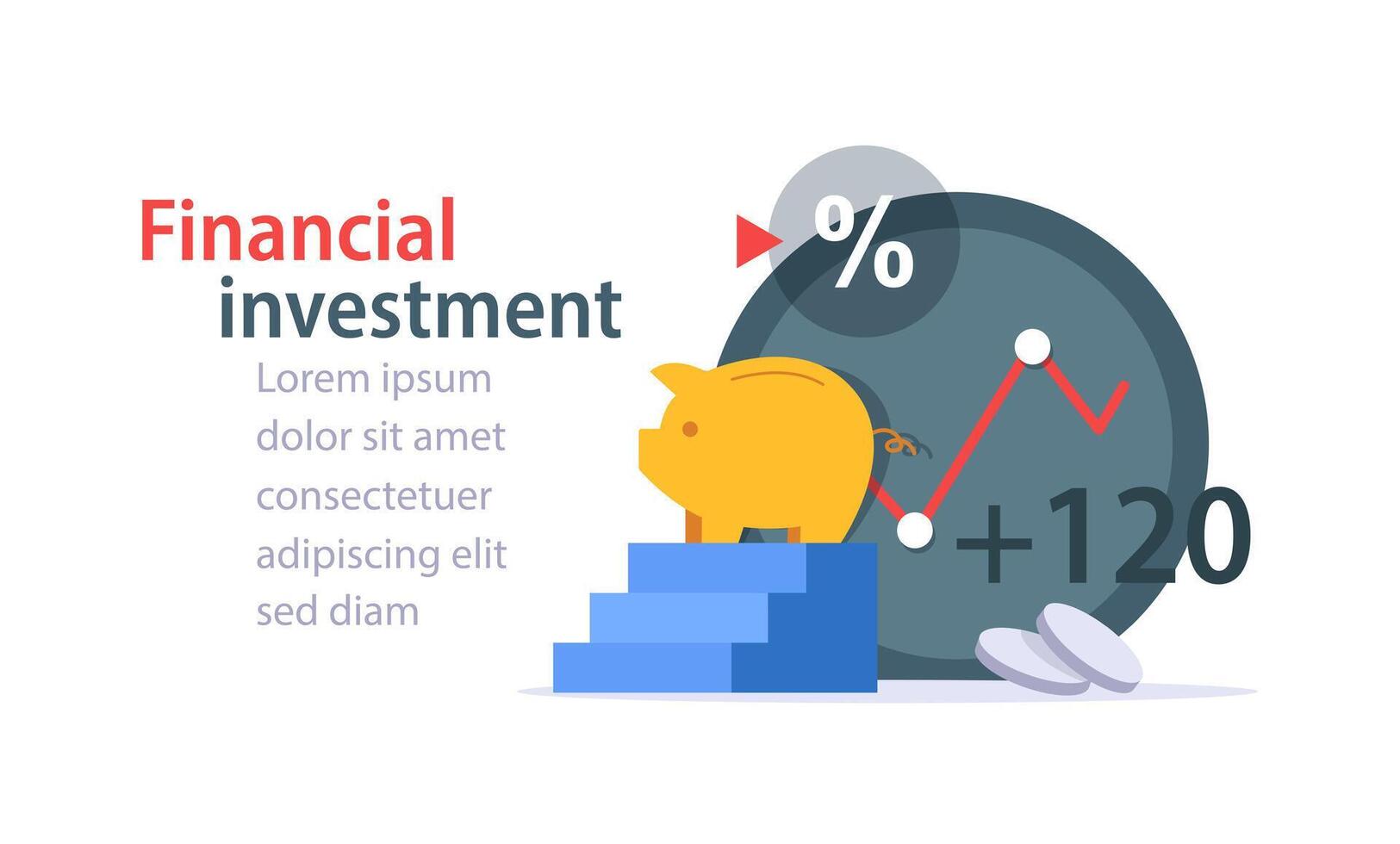 Piggy bank concept,pension fund money, financial planning,long term investment, savings account deposit vector