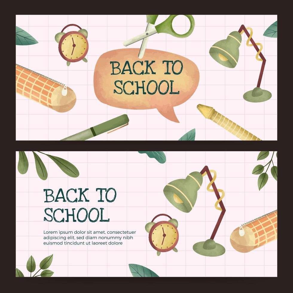 Back to school banner design vector