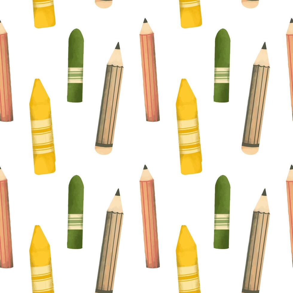 Back to school element seamless pattern vector