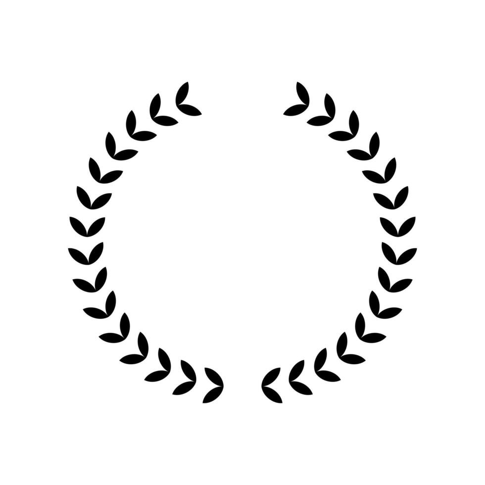 Vintage heraldry branching leaf wreaths, laurels leaves and laurels nobility label vector