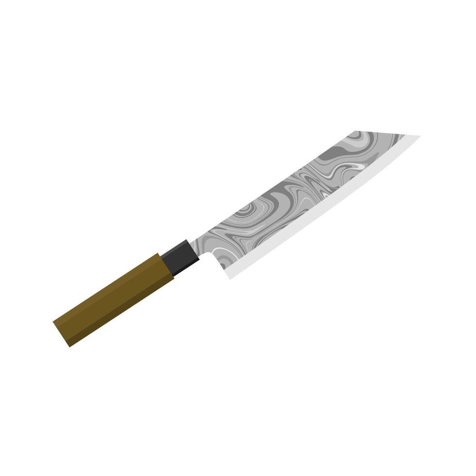 bunka bocho japonés cocina cuchillo plano diseño ilustración. japonés Cocinando cuchillo icono aislado en blanco antecedentes. vector