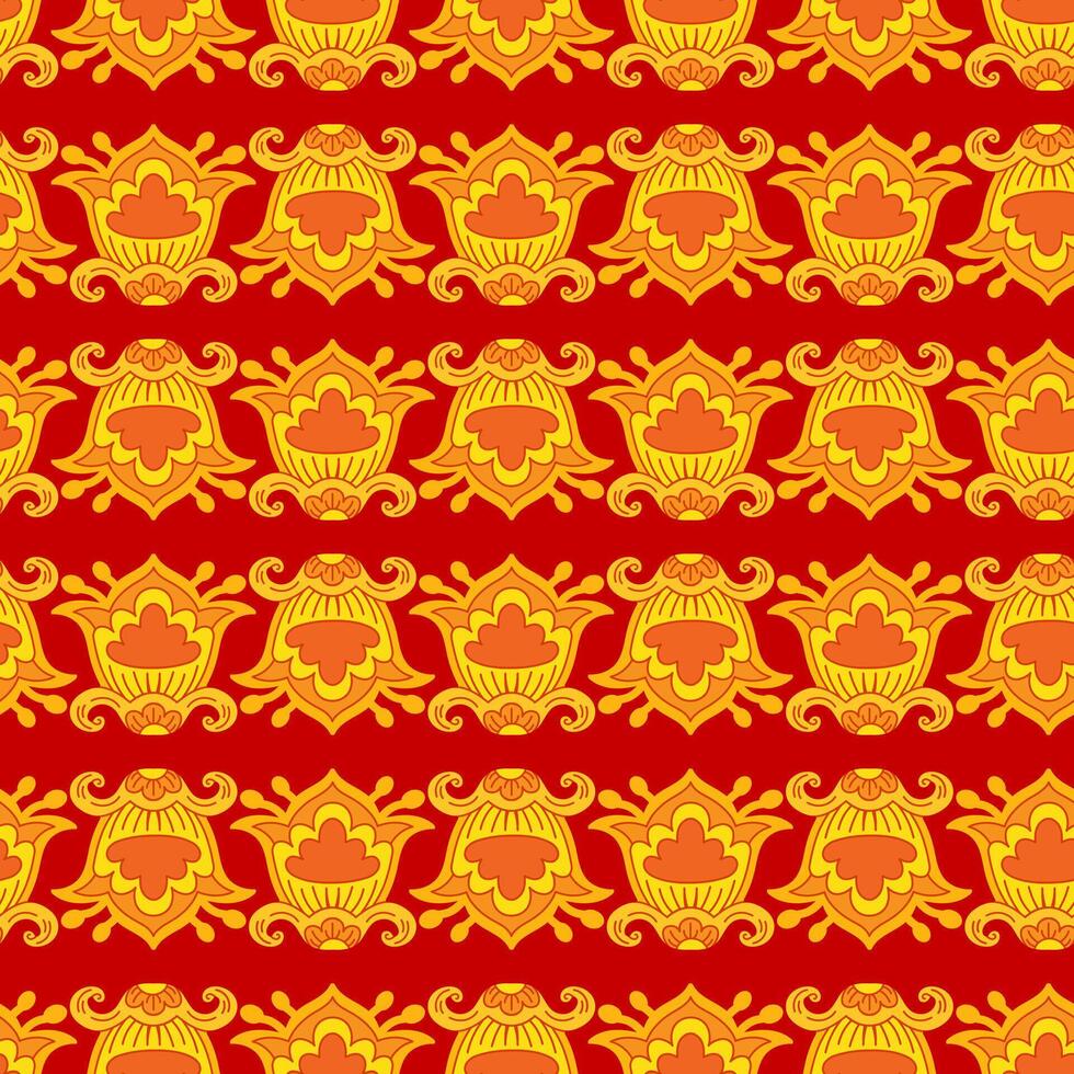 Floral seamless pattern in abstract style illustration vector