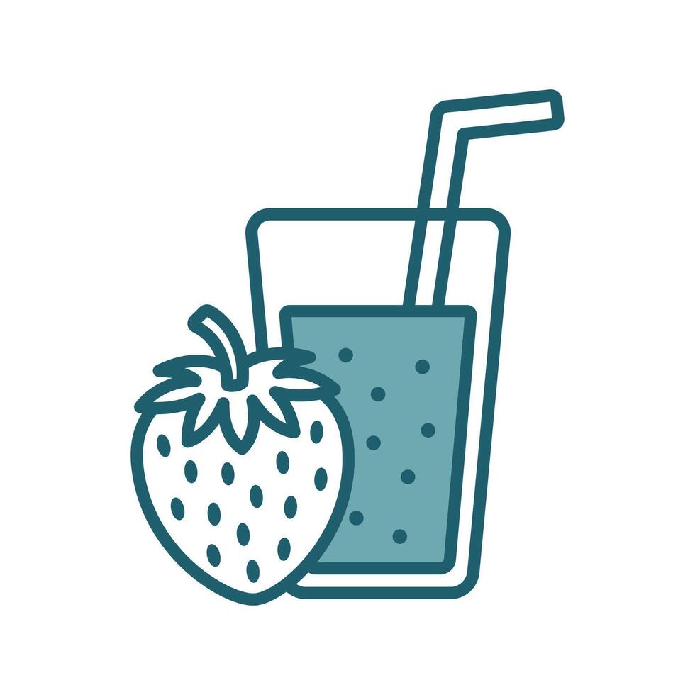 stawberry juice icon design template simple and clean vector