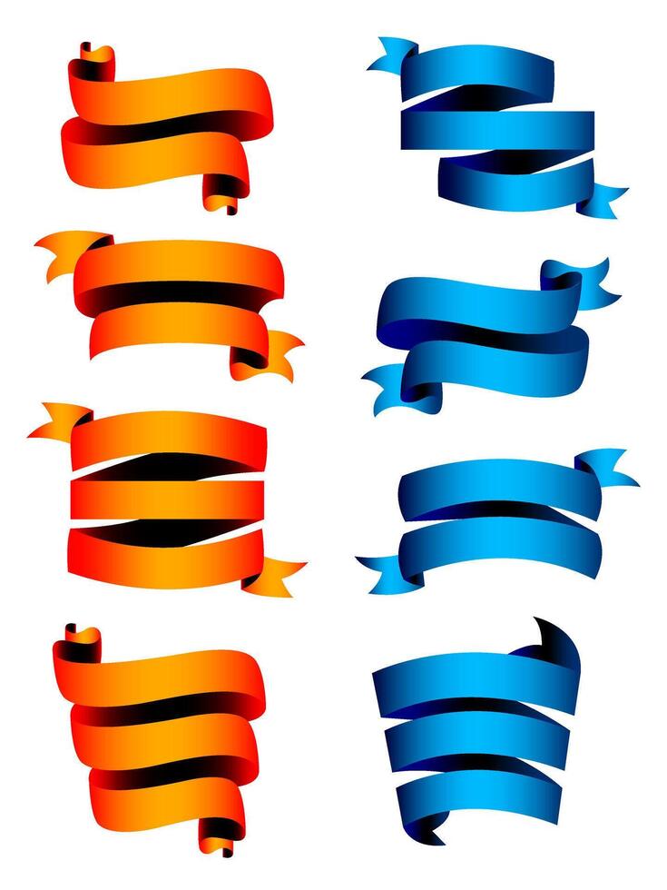 Ribbon vintage modern ribbon elements vector