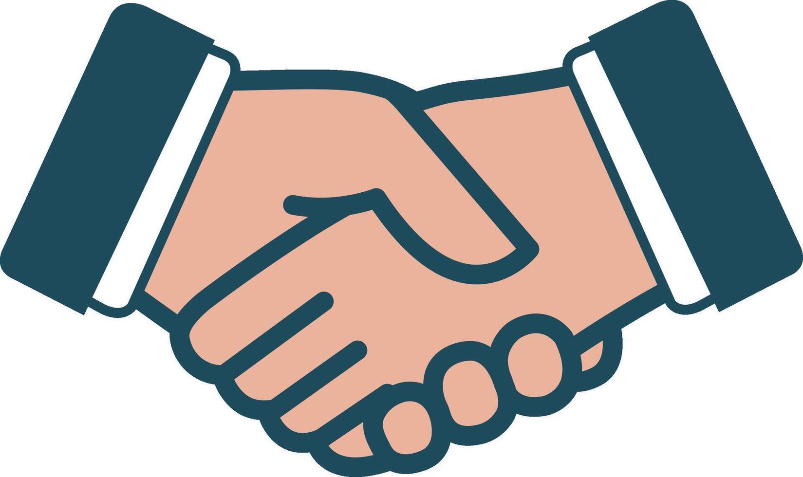 Business handshake. Business people shaking hands icon. vector