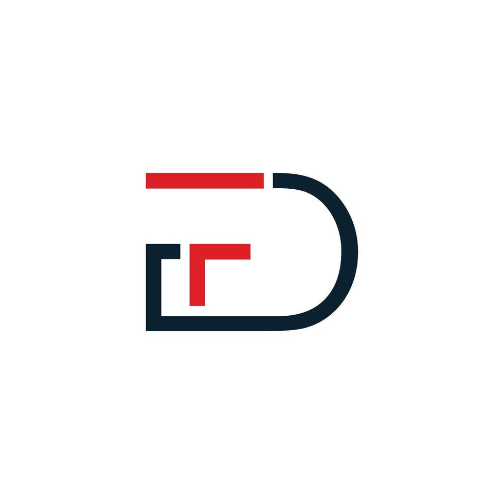 FD Letter Initial Logo Design, Template vector
