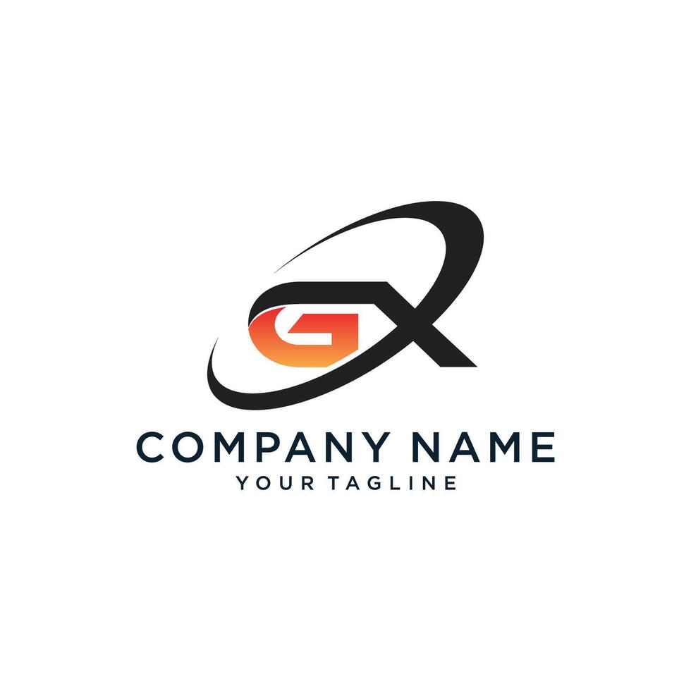Initial Letter GX or XG Logo Template Design. vector