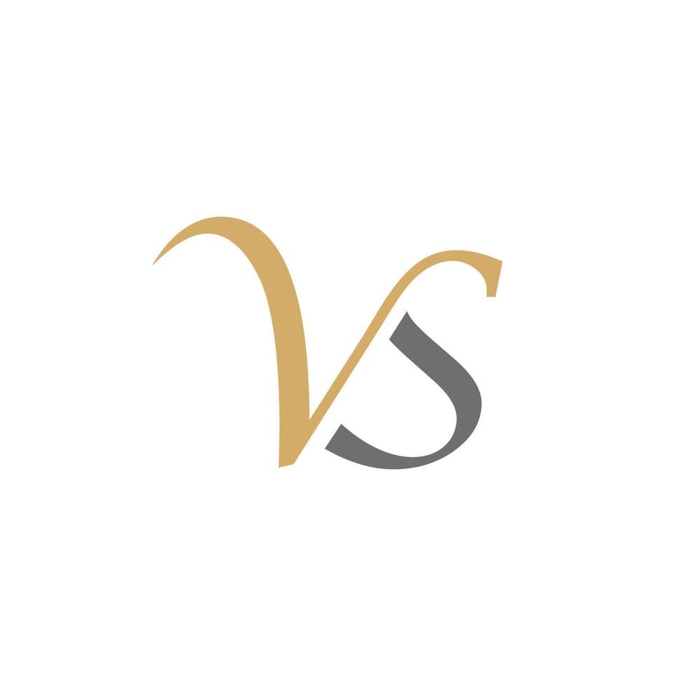 VS Initial handwriting logo vector