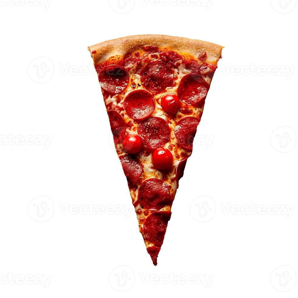 Delicious Pepperoni and Cheese Pizza Slice photo