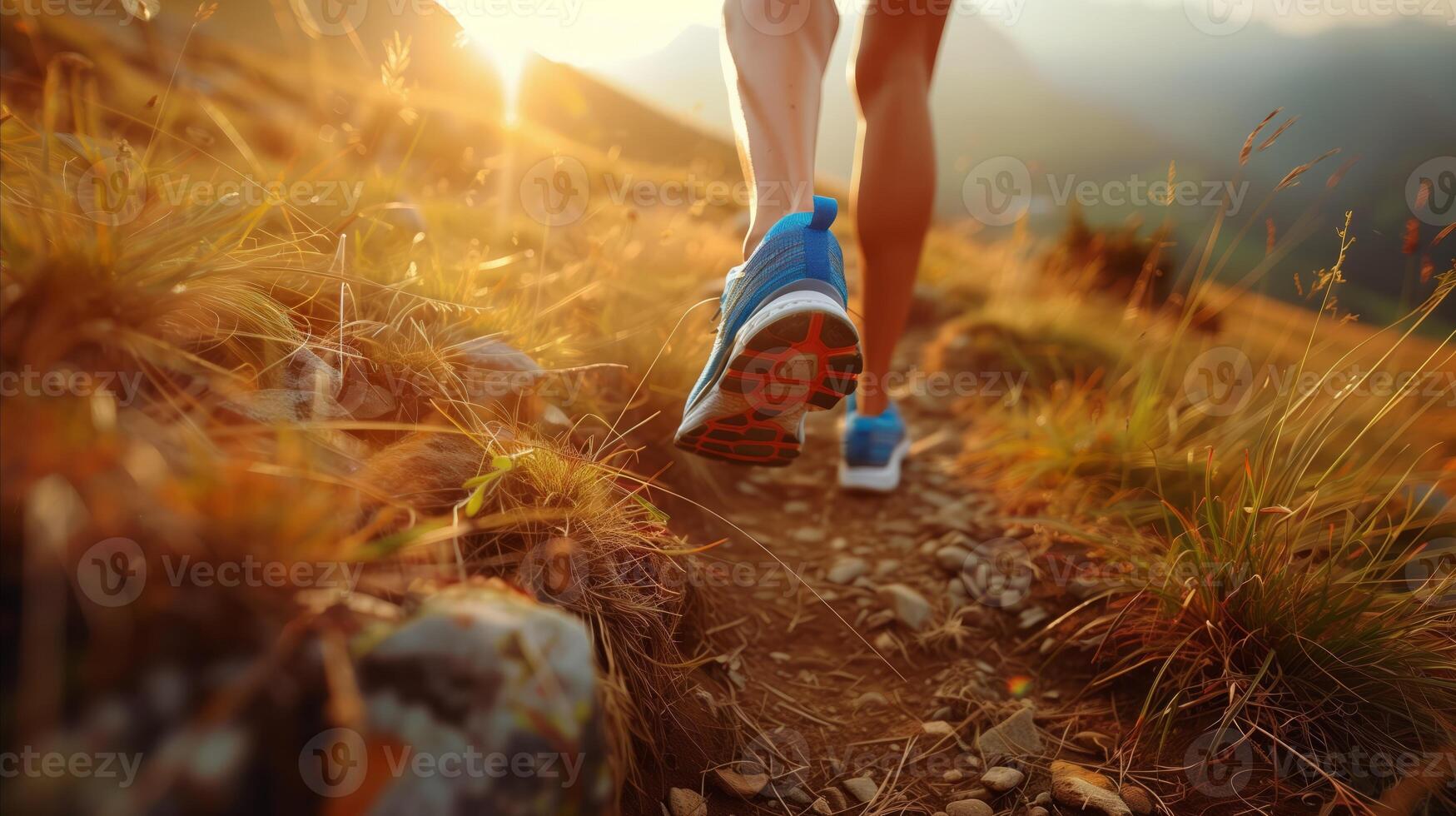 Sunset Trail Run in Mountainous Terrain photo