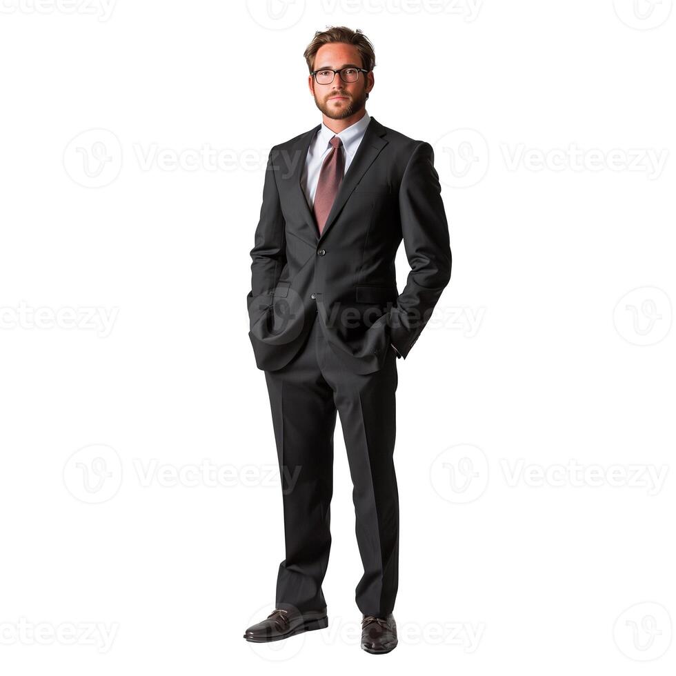 Professional Businessman Standing With Hands in Pockets photo