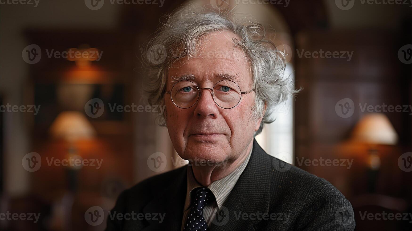 Distinguished Gentleman in a Library Setting photo