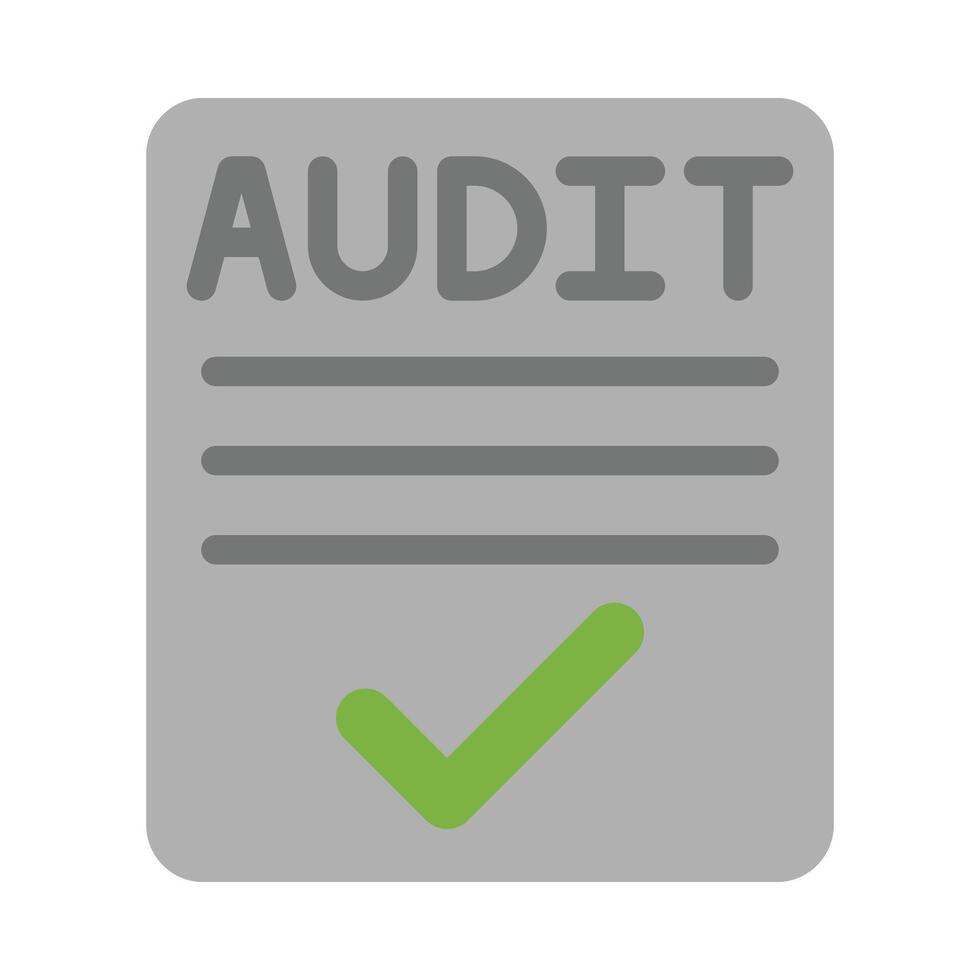 Auditor Thick Line Filled Colors Icon Design vector