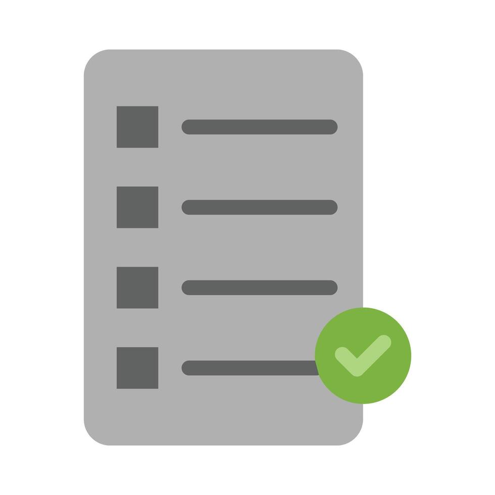 Requirement Thick Line Filled Colors Icon Design vector
