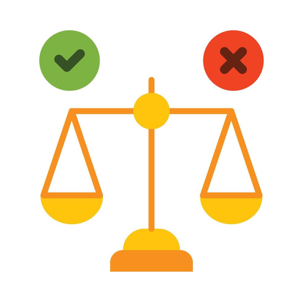 Ethics Thick Line Filled Colors Icon Design vector