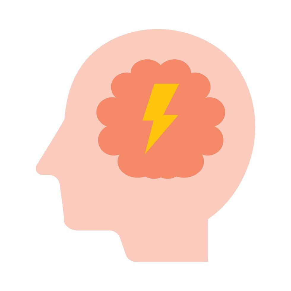 Mind Power Thick Line Filled Colors Icon Design vector