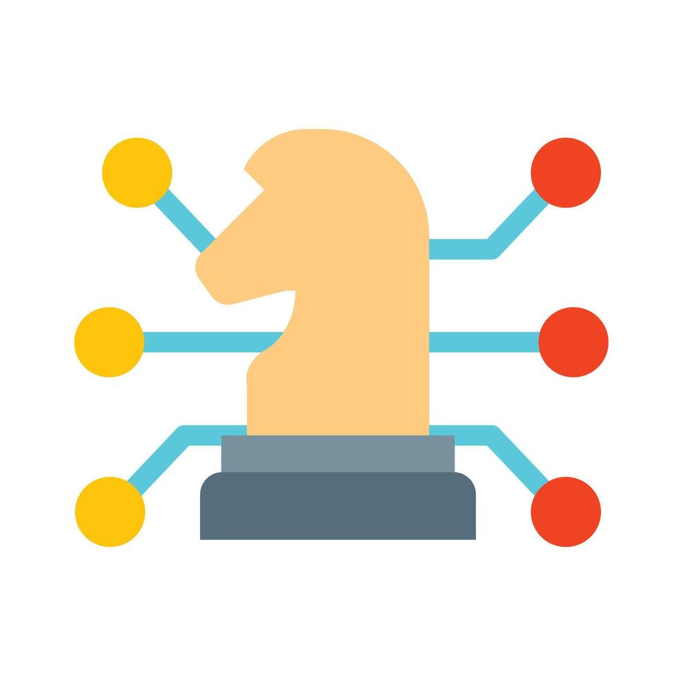 Strategy Thick Line Filled Colors Icon Design vector