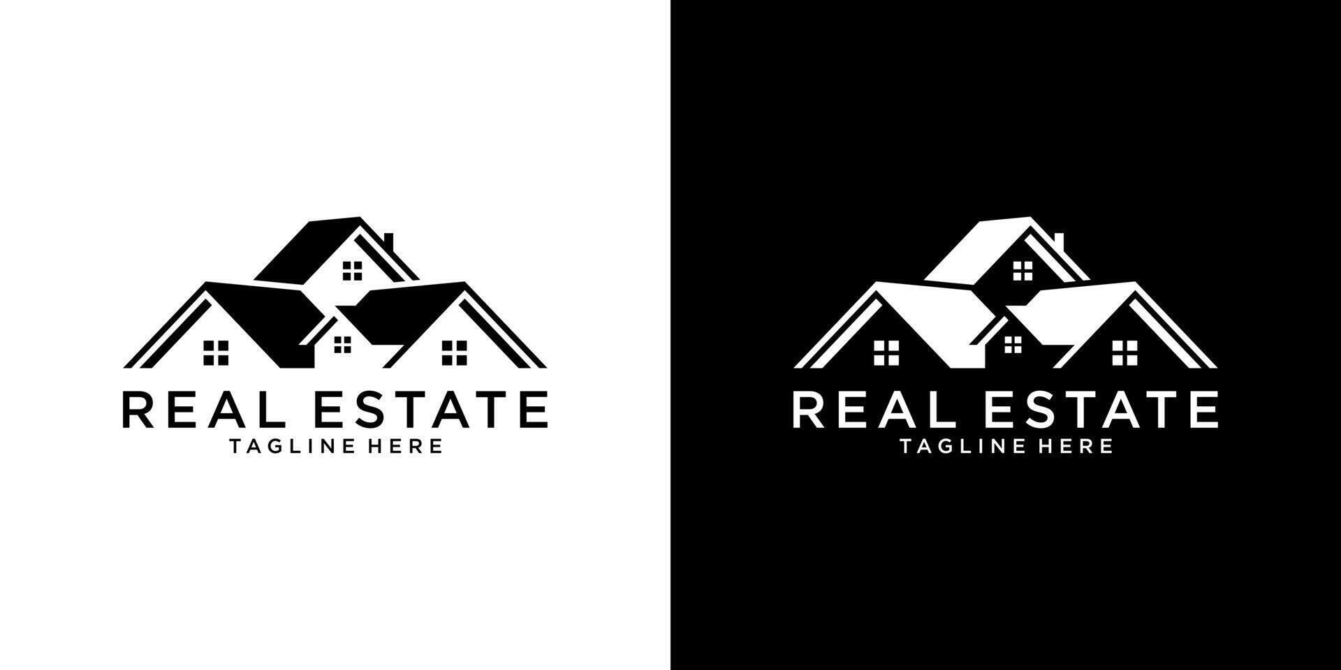 Roof and home logo design concept. Real estate logo vector