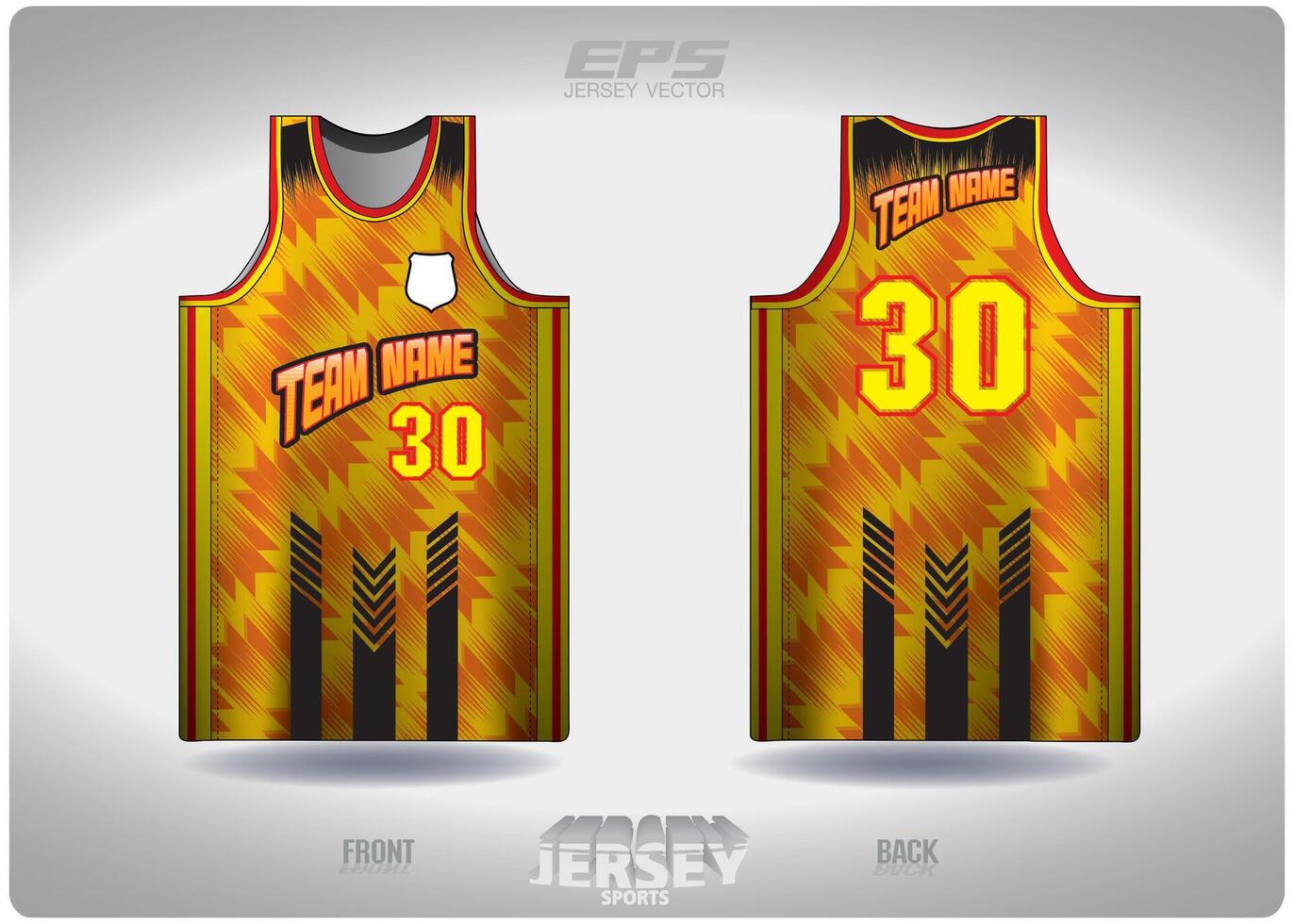 EPS jersey sports shirt .orange leaves overlap pattern design, illustration, textile background for basketball shirt sports t-shirt, basketball jersey shirt vector