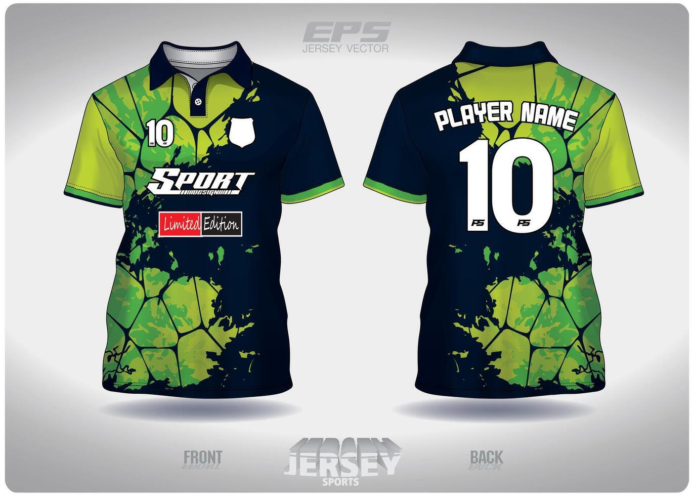 EPS jersey sports shirt .lime green evening shadow pattern design, illustration, textile background for sports poloshirt, football jersey poloshirt vector