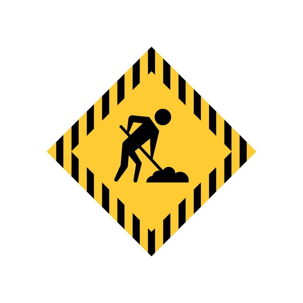 Under Construction Sign in White Background. vector