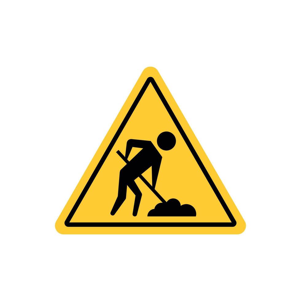 Under Construction Sign in White Background. vector