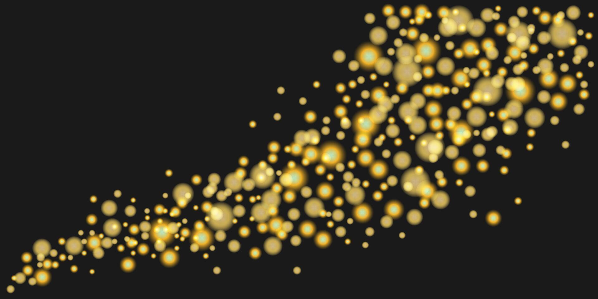 a set of stars and light effects on a black background vector