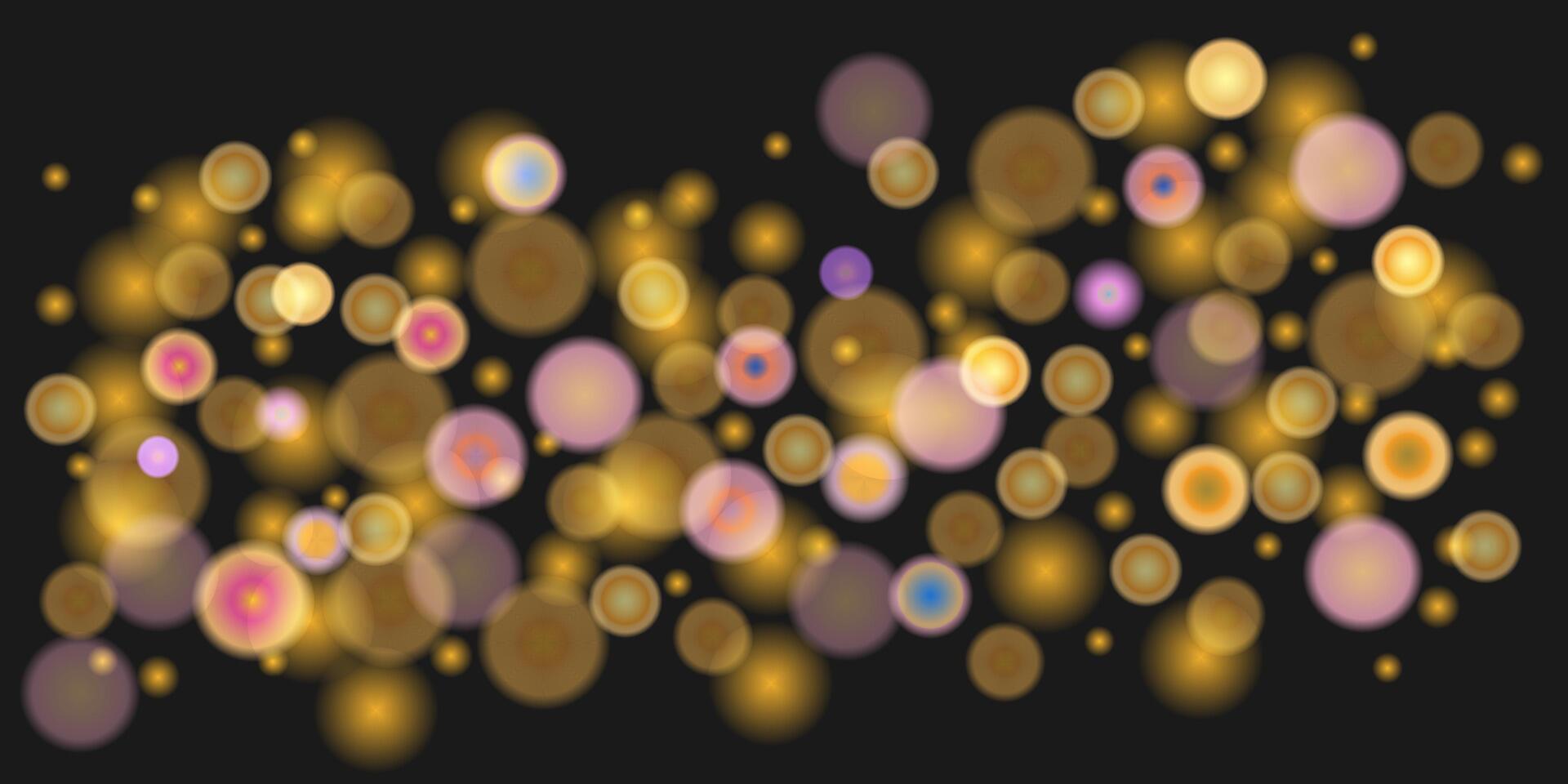 a set of stars and light effects on a black background vector