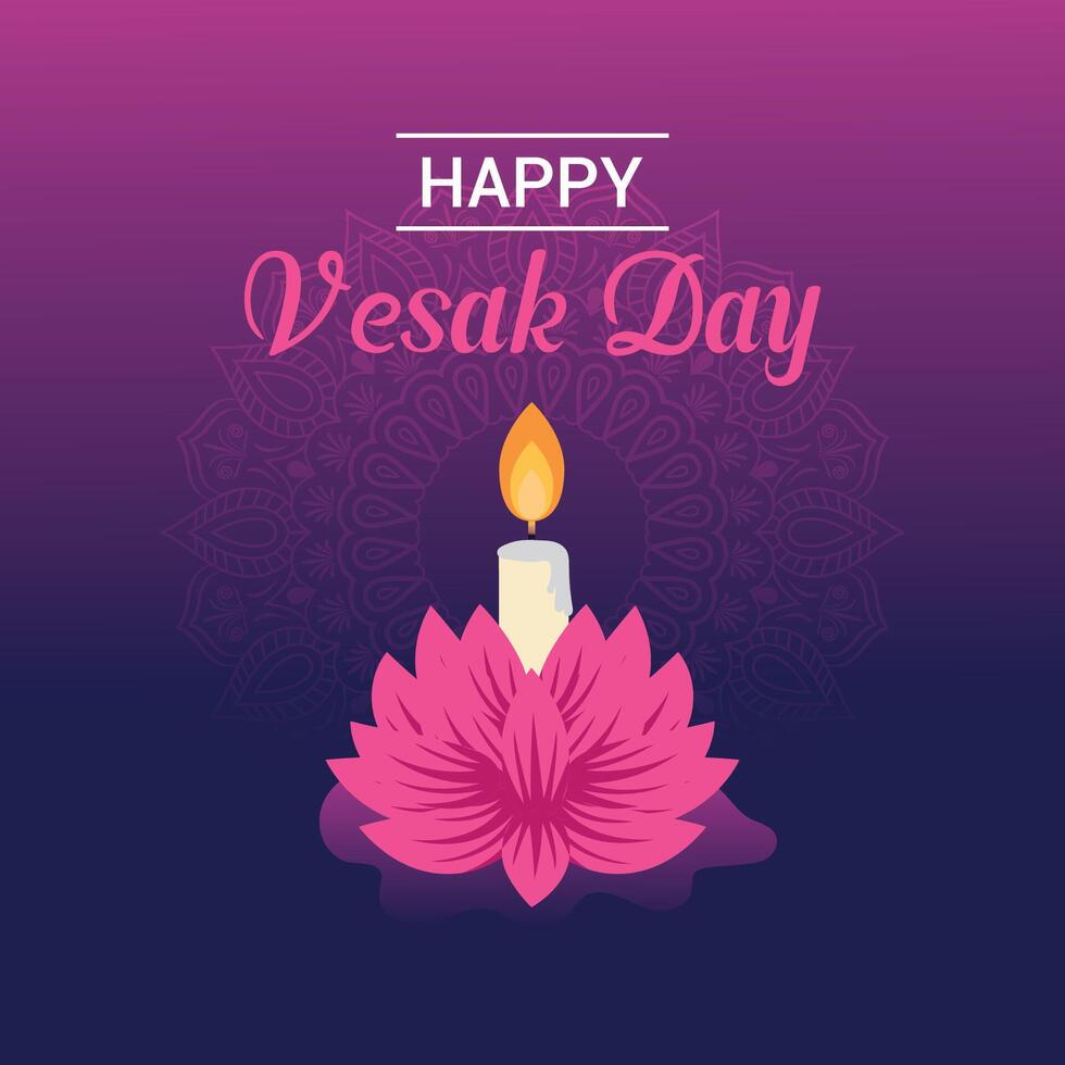 vesak day illustration festival celebration social media post and vesak day Banner vector