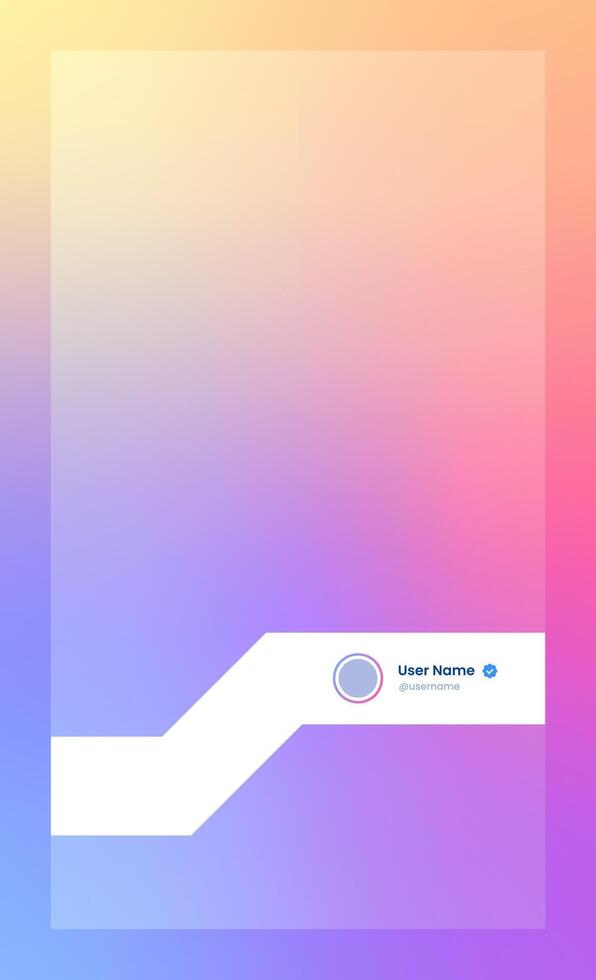 Vertical story template in gradient colors. Social media frame illustration. vector