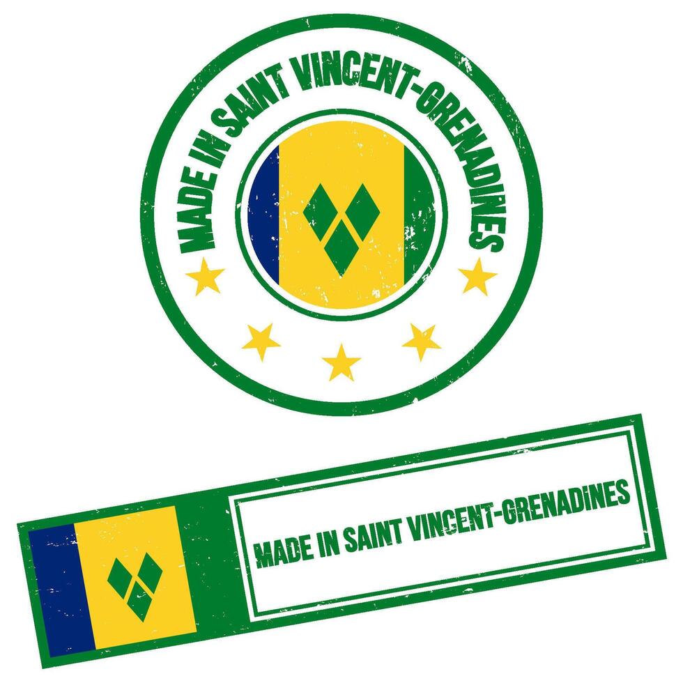 Made in Saint Vincent and the Grenadines Sign Grunge Style vector