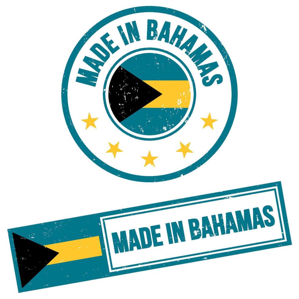 hecho en bahamas sello firmar grunge estilo vector