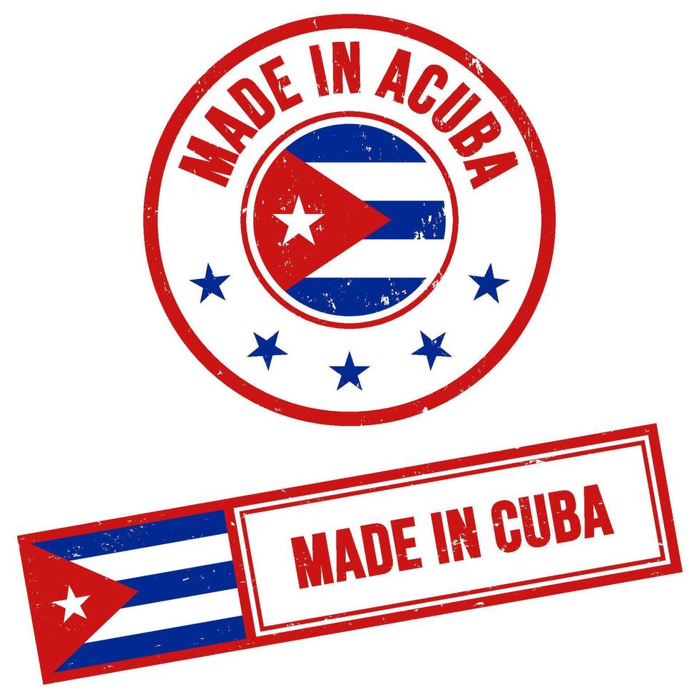 hecho en Cuba sello firmar grunge estilo vector