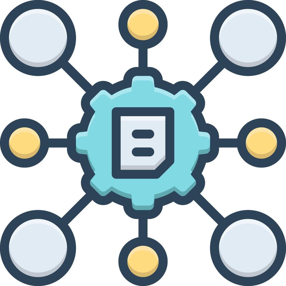 Color icon for framework vector